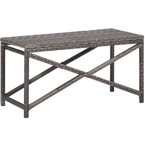 VidaXL Vrtna klop 80 cm poli ratan siva Slike