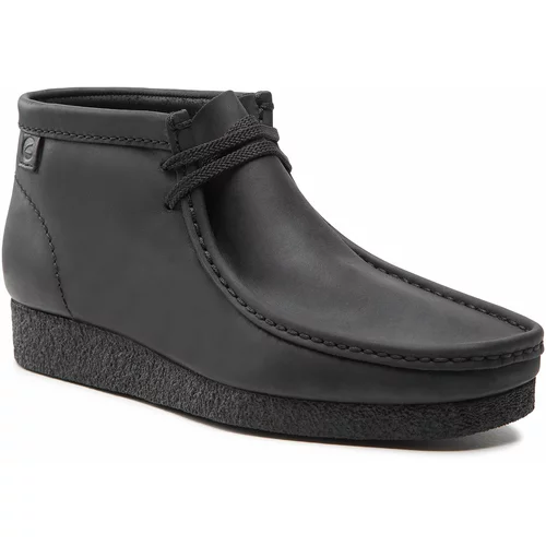 Clarks Gležnjarji Shacre Boot 261594407 Black Leather