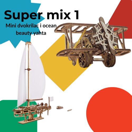  3D puzzle Super mix 1 (dvokrilac i jahta) Cene