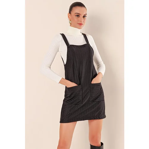 Bigdart 2440 Mini Overalls Dress - Black