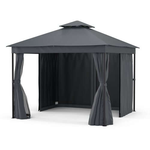 Blumfeldt Gazebo Mondo Dual 3x3 z dvojno streho in mrežo proti žuželkam Cene
