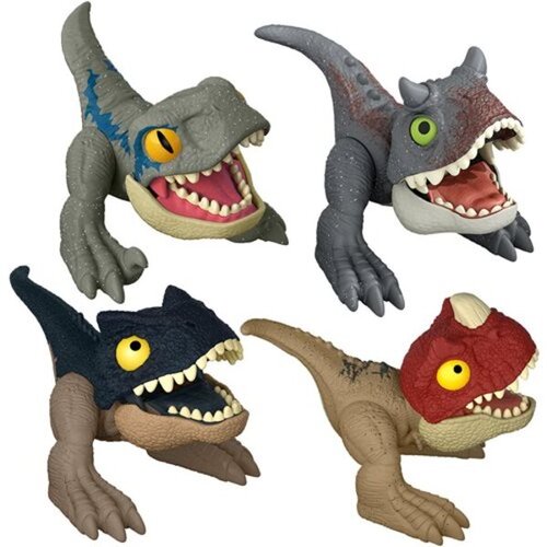 Mattel Jurassic World Uncaged Wild Pop Ups Figure Case of 4, (20499185) Cene