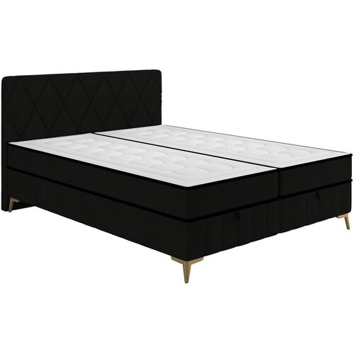 M&amp;ouml;max Postelja Z Vzmetnico Silla, Črna, 160x200 Slike