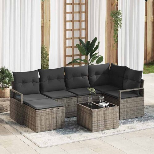  Set sofe 7 kom. Svijetlo siva poliratan Svjetlosiva 232 x 122 x 85 cm Cijene