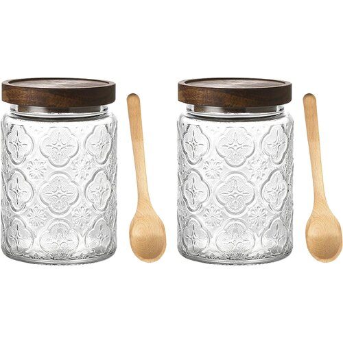 Dardanar Retro Begonia Pattern Glass Sealed Jar Kozarec za shranjevanje steklenic, (21198981) Cene
