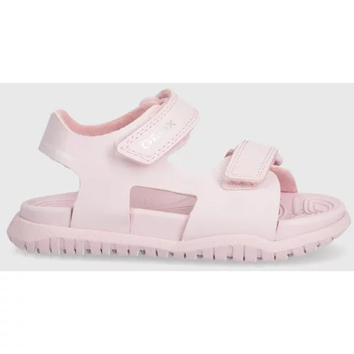 Geox Otroški sandali SANDAL FUSBETTO roza barva