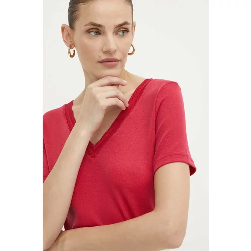 Morgan Kratka majica DIWI ženska, rdeča barva, DIWI