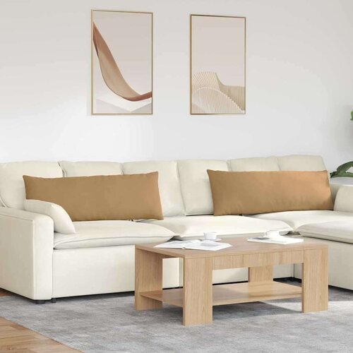 vidaXL Blazine za kavč 2 pcs Rjava 120 x 40 cm Žametna tkanina Cene