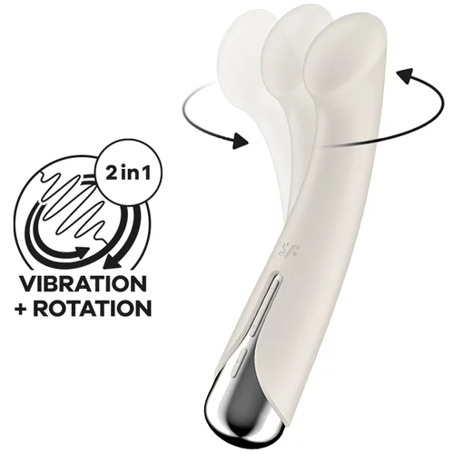 Satisfyer Vibrators Spinning G-Spot 1 - vibrator za G-točku s rotirajućom glavom (bež)