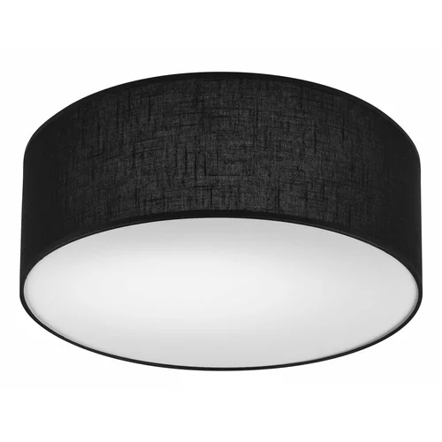 LAMKUR Črna stropna svetilka s tekstilnim senčnikom ø 35 cm Vivian –