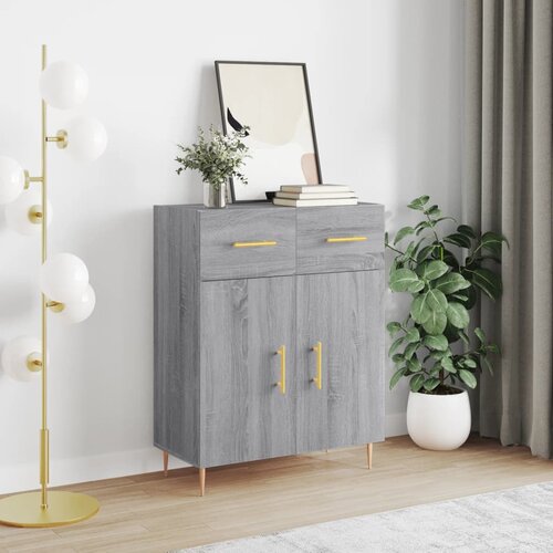 The Living Store Komoda siva sonoma 69,5x34x90 cm inženirski les - Komoda, (21662075) Slike
