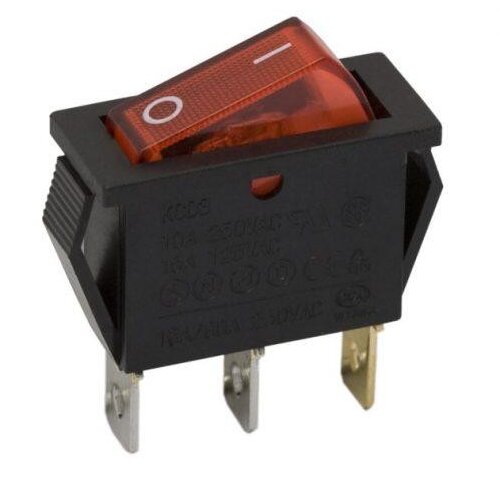 Delight Preklopno vgradno stikalo vgradno 10A 250V rdeča luč Cene
