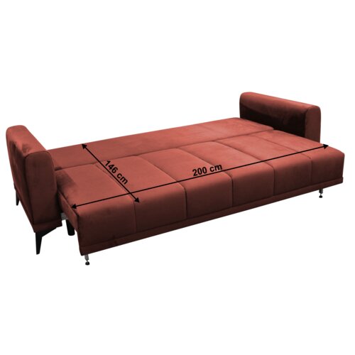 Kondela Raztegljiv kavč, terakota, GRACE BIG SOFA Slike