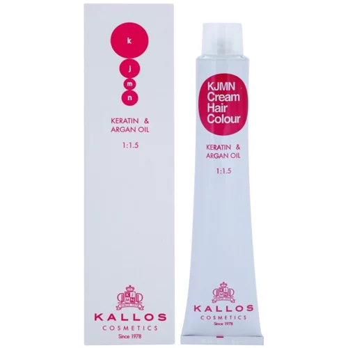 Kallos KJMN Cream Hair Colour Keratin & Argan Oil barva za lase s keratinom in arganovim oljem odtenek 11.1 Very Light Ash Blond Extra 100 ml