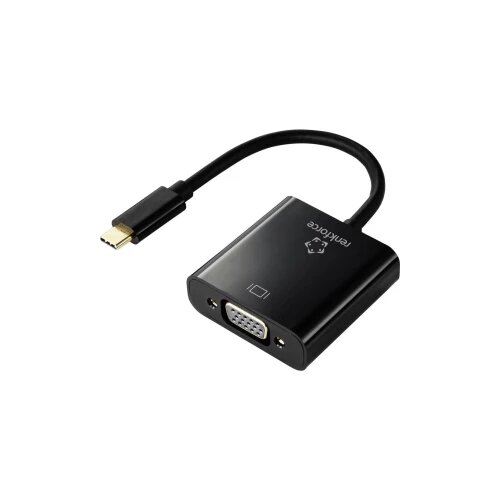 Renkforce RF-4679564 USB-C® / VGA adapter [1x moški konektor USB-C® - 1x ženski konektor VGA] črna 10.00 cm, (20429848) Cene