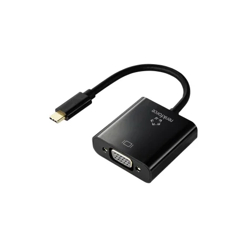 Renkforce RF-4679564 USB-C / VGA adapter [1x muški konektor USB-C™ - 1x ženski konektor vga] crna 10.00 cm