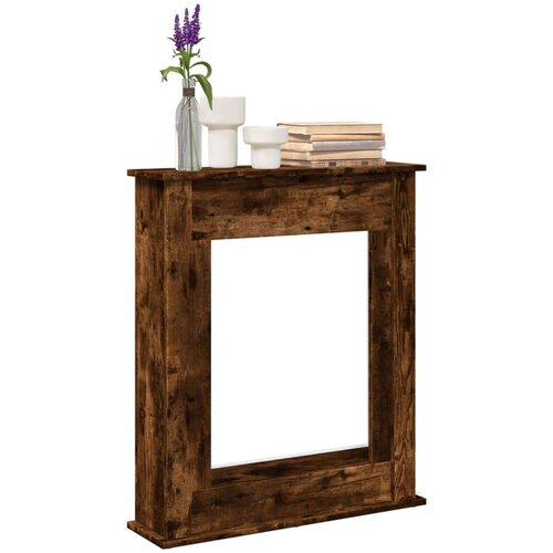 vidaXL Okvir za kamin dimljeni hrast 75x20x87,5 cm inženirski les Cene