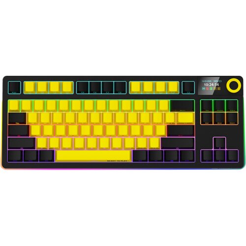 Lorgar KBP70TKLW, Wireless TKL Mechanical Gaming Keyboard Pro, Black/yellow, EN layout Cijene