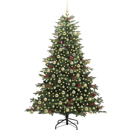 VidaXL Umjetno božićno drvce Zelena 210 cm PVC i Metal i Plastika Slike