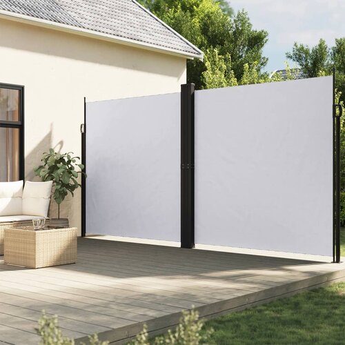 VidaXL Bočna tenda na uvlačenje bijela 220x1200 cm Slike