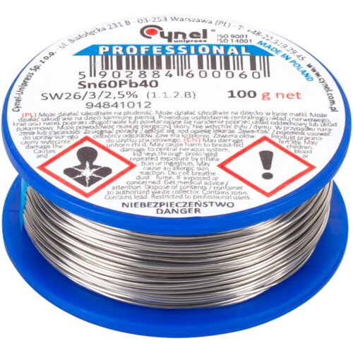 Cynel cyna 0,25 mm/100 g Sn60Pb40 Slike