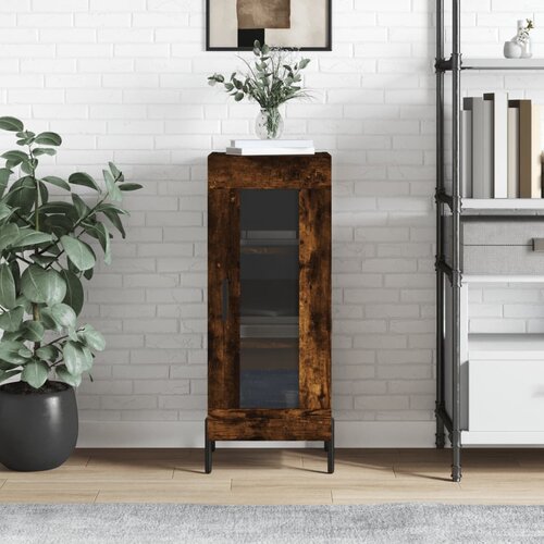 vidaXL Komoda boja dimljenog hrasta 34 5x34x90 cm konstruirano drvo Cijene