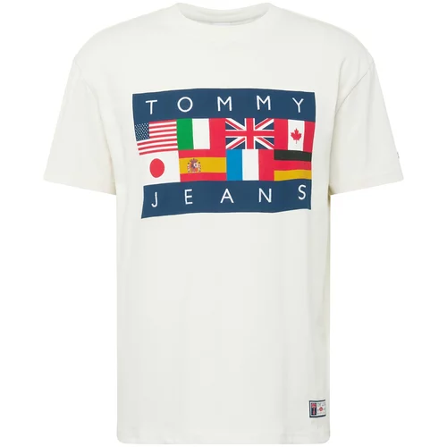Tommy Jeans Majica 'ARCHIVE GAMES' marine / rumena / rdeča / bela