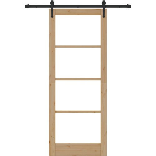 vidaXL Drsna vrata z opremo 'ORKDAL'83x211 cm, Notranja vrata z steklom 'ORKDAL'83x211x4 cm iz masivnega bora Cene