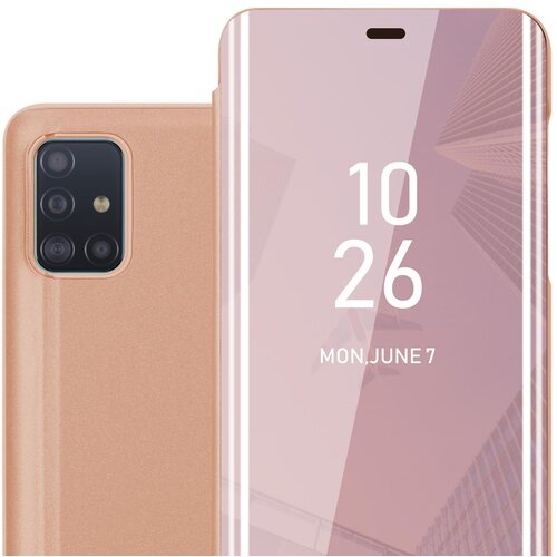 Cadorabo CARE, združljiv s Samsungom v Kunzit Pink - prozorno za za&amp;scaron;čito z ogledalom z zrcalo z funkcijo stojala 360 stopinj za&amp;scaron;čita, (20570005) Slike