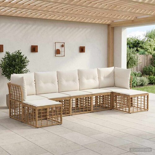  Set vanjskih sofa 8 kom. i tamno siva Poliester Slike