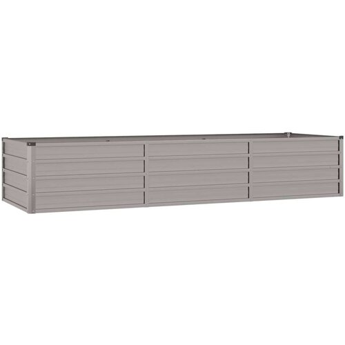 VidaXL Vrtna greda siva 240x80x45 cm vremensko odporno jeklo Slike