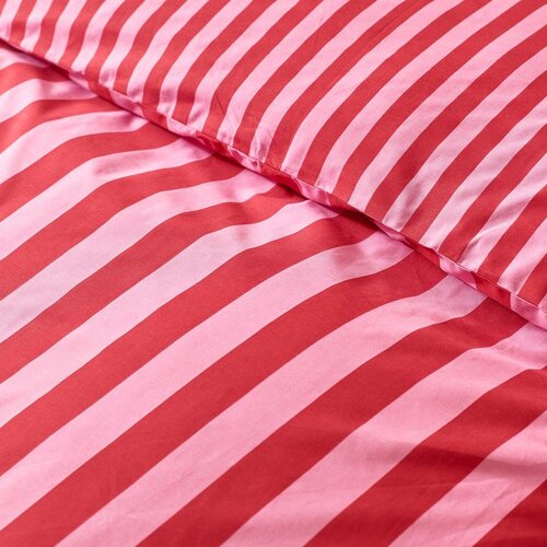 Sassy B Crvena/ružičasta posteljina za krevet za jednu osobu 135x200 cm Stripe Tease &amp;ndash; Slike