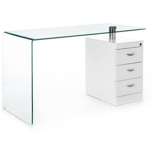 Tomasucci Radni stol sa staklenom pločom stola 65x125 cm Bow – Cijene