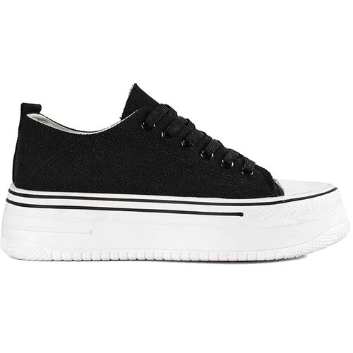 Shelvt Black women's sneakers with a thick sole Cijene