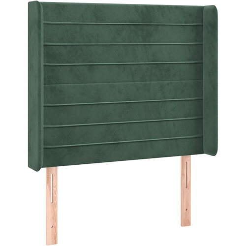 Maison Chic Posteljno vzglavje - Vzglavna omarica - Nočna omarica z ušesi temno zeleno 103x16x118/128 cm žamet, (21712504) Cene