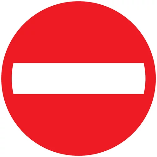  znak zabrane (Promjer: 18 cm, Zabranjen prolaz)