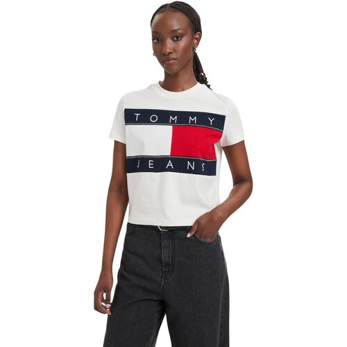 Tommy Hilfiger Majice s kratkimi rokavi DW0DW22818 Bela Slike