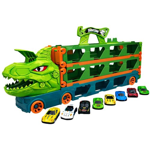  s dinosaurima i opružnim tračnicama za bacač automobila 4u1 Slike