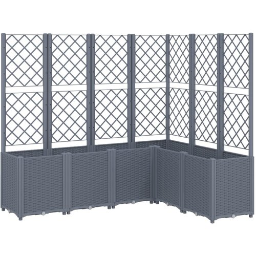 Maison Chic Cvetlično korito - Cvetlični Lonec z oporno mrežo sivo 160x120x140 cm PP, (21788921) Cene