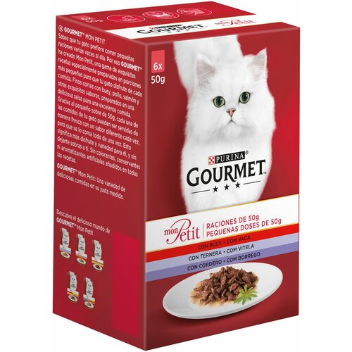 Gourmet hrana za mačke mon petit govedina 6x50g Slike