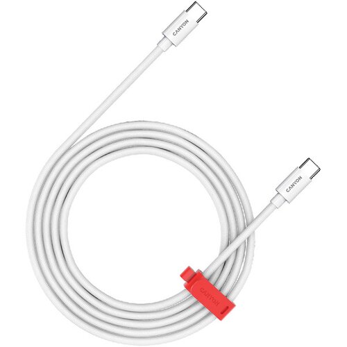 Canyon cable CC60AB C-C 60W Braided 1.2m White ( CND-CC60AB12W ) Slike