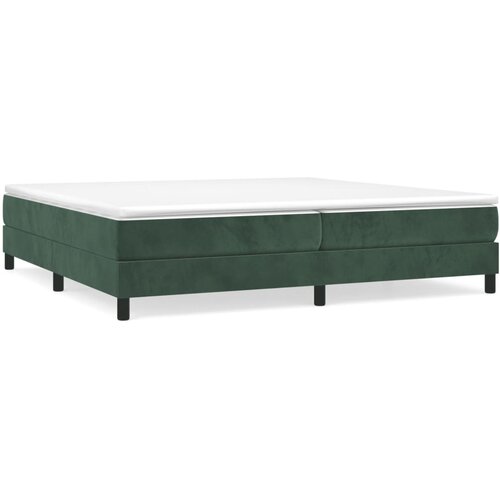 Maison Chic Box spring postelja - Vzmetna postelja z vzmetnico temno zelena 200x200 cm žamet SL93, (21909057) Cene
