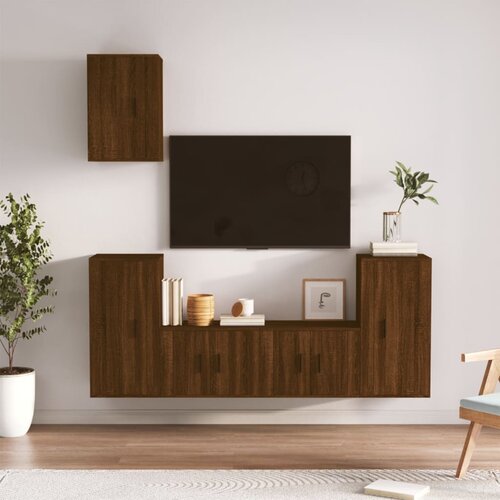 vidaXL 5-dijelni set TV ormarića boja smeđeg hrasta konstruirano drvo Cijene