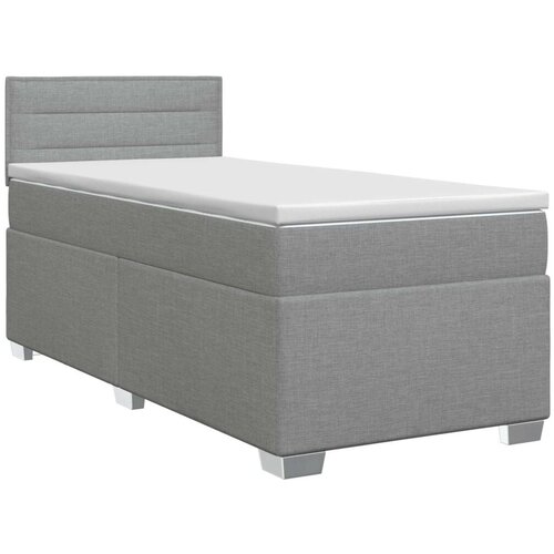  Boxspring krevet s madracem Svjetlosiva 80 x 200 cm Tkanina - Svjetlosiva 80 x 200 cm Dizajn linija Slike