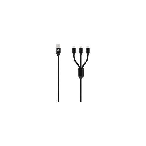  VOLKANO kabal 3u1 Braided 1m USB Crni Cijene