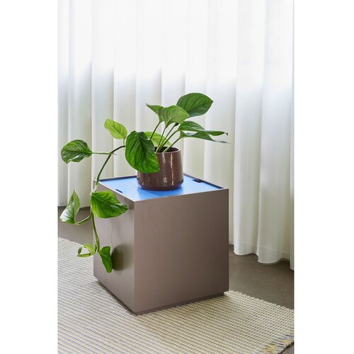 H&amp;uuml;bsch Modra/temno siva skrinja iz masivnega jesena 40x45 cm Vault &amp;ndash; Slike