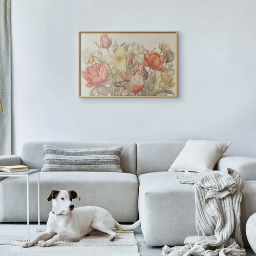  Plakat Flower Bouquet on a Cream Background 42x29.7 Zlatni okvir Slike