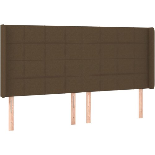 Maison Chic vzglavna omarica - nočna omarica - posteljna omarica z ušesi temno rjavo 203x16x118/128 cm blago, (21707983) Cene