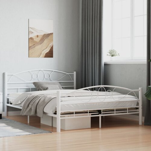 Furnova Posteljni okvir bel kovinski 140x200 cm, (21931686) Slike