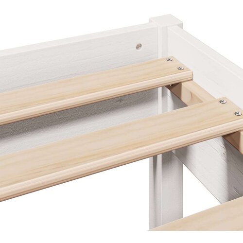 vidaXL Posteljni okvir brez vzmetnice bel 100x200 cm trdna borovina Cene